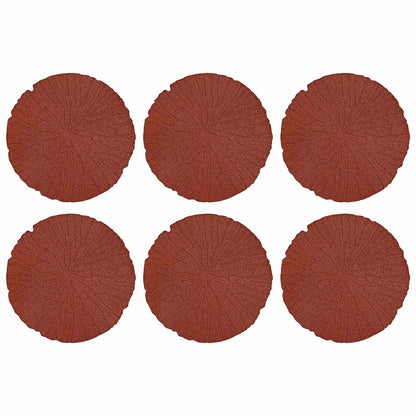 vidaXL Stepping Stone 6 pcs Red Ø 45 x 1.8 cm Rubber 2