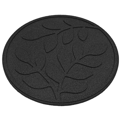 vidaXL Stepping Stone 6 pcs Black Ø 44 x 2 cm Rubber 4