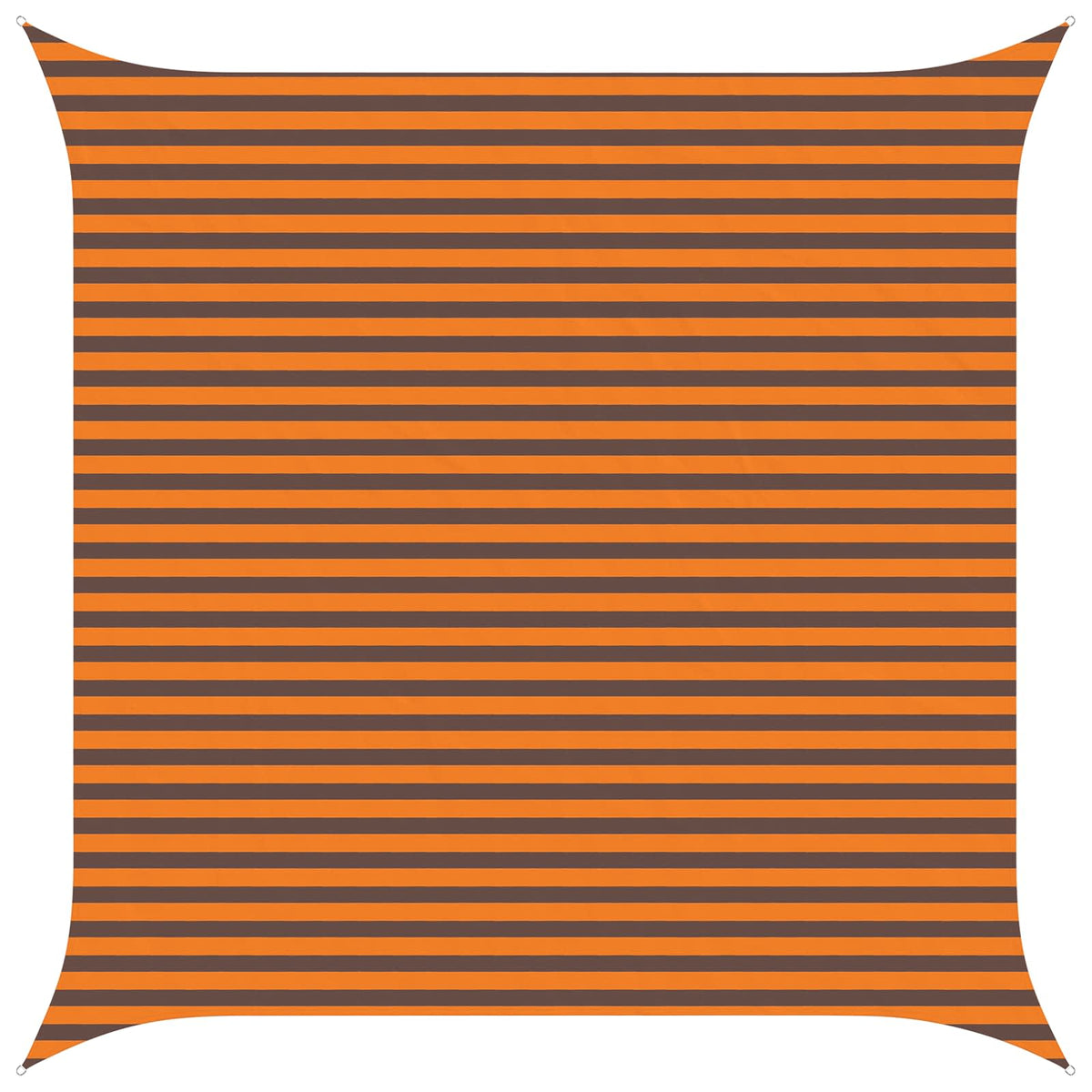 Sunshade Sail Oxford Fabric Square 4x4 m Width 4 m Orange and brown