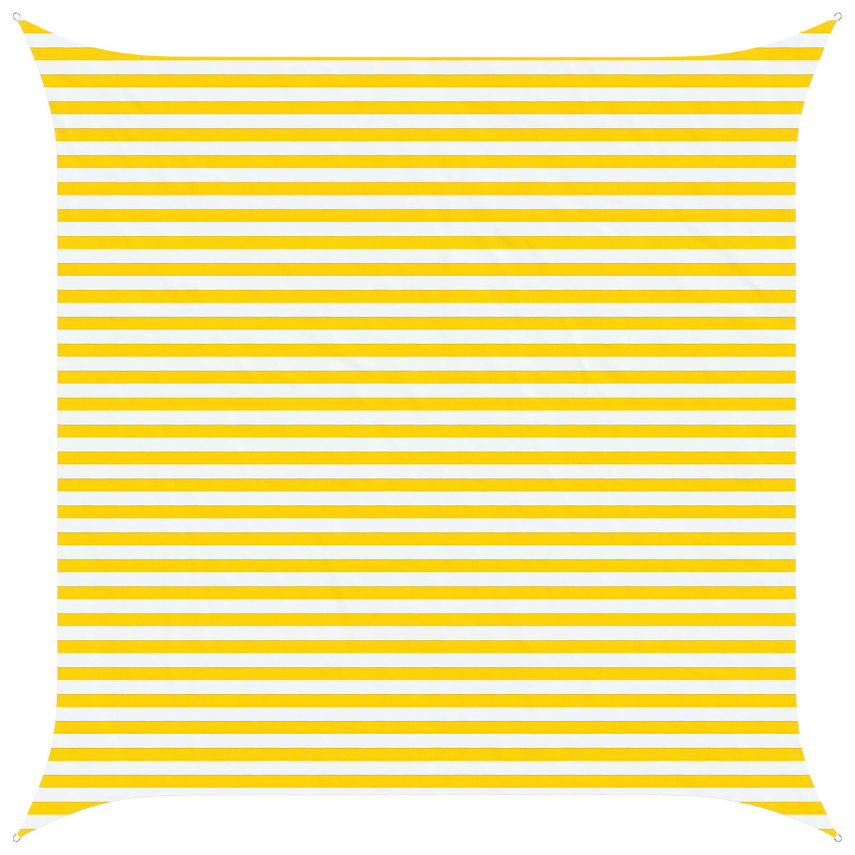 Sunshade Sail Oxford Fabric Square 4x4 m Width 4 m Yellow and white