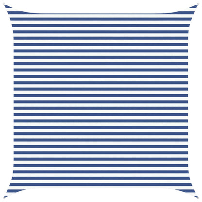 Sunshade Sail Oxford Fabric Square 4x4 m Width 4 m Blue and white