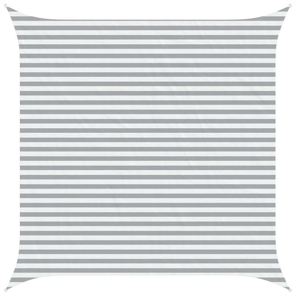 Sunshade Sail Oxford Fabric Square 4x4 m Width 4 m Light grey and white