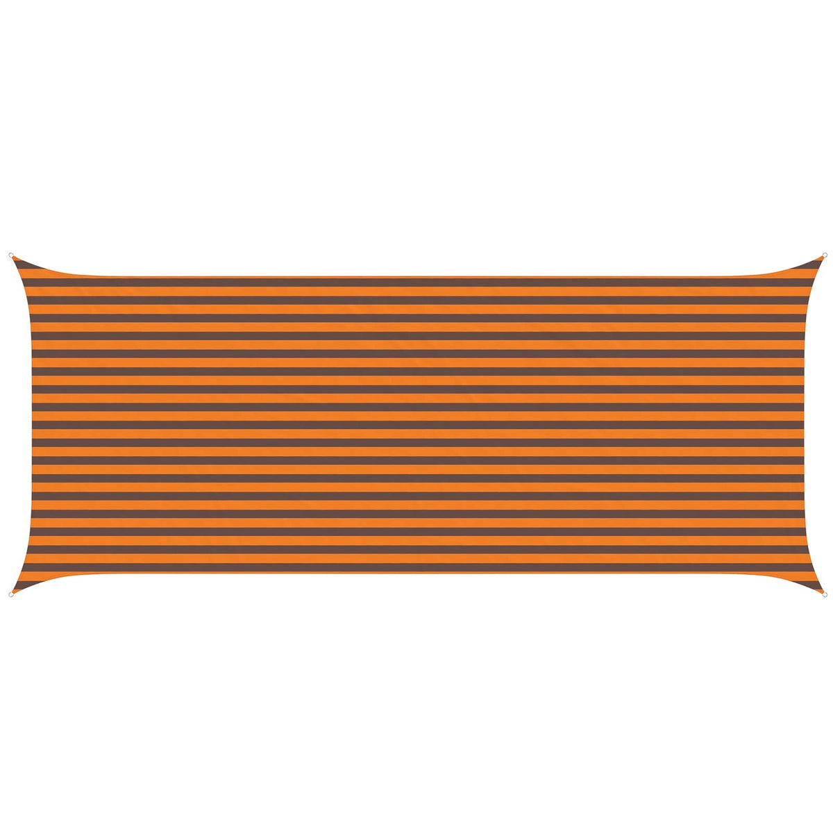 vidaXL Sun Shade Sail Orange and Brown 2.5 x 6 m 100% Polyester Oxford 2