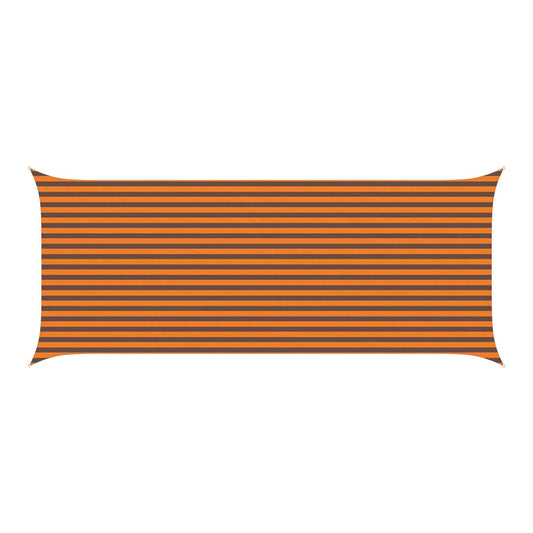 Sun Shade Sail 2.5 x 6 m 100% Polyester Oxford Width 2.5 m Drop 6 m Orange and brown