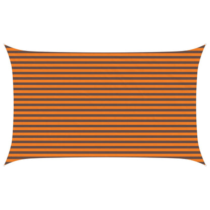 vidaXL Sun Shade Sail Orange and Brown 3 x 5 m 100% Polyester Oxford 2