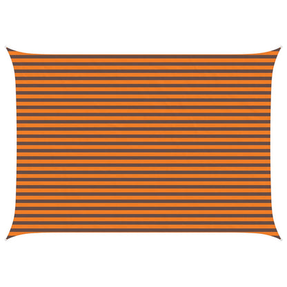 Sunshade Sail Oxford Fabric Rectangular 3.5x5 m Width 3.5 m Drop 5 m Orange and brown