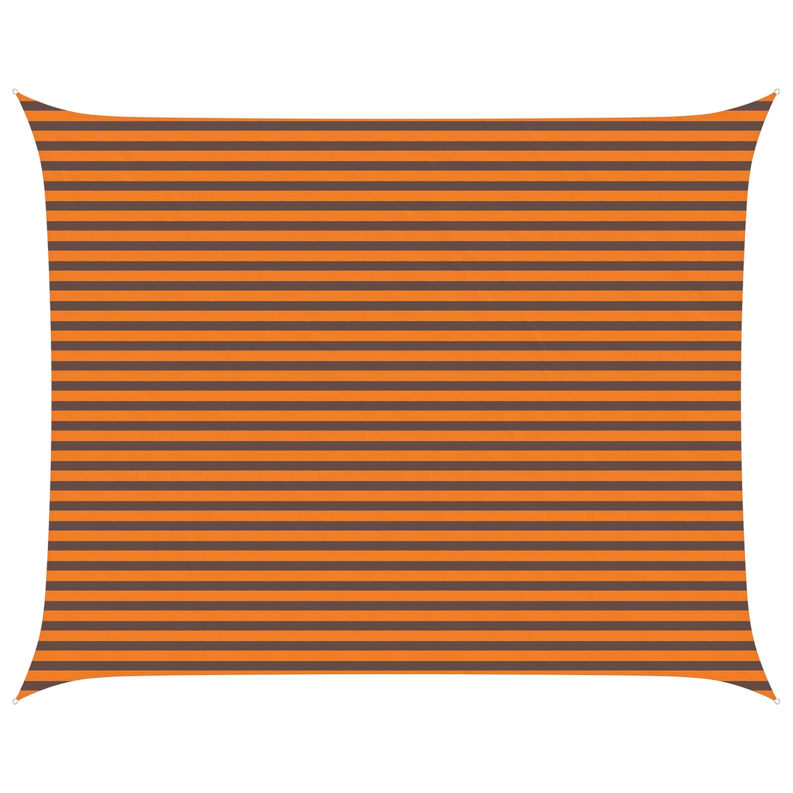 vidaXL Sun Shade Sail Orange and Brown 5 x 4 m 100% Polyester Oxford 2
