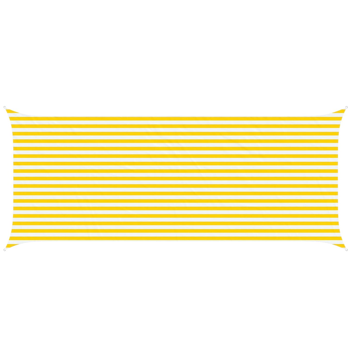 vidaXL Sun Shade Sail Yellow and White 6 x 2.5 m 100% Polyester Oxford 2