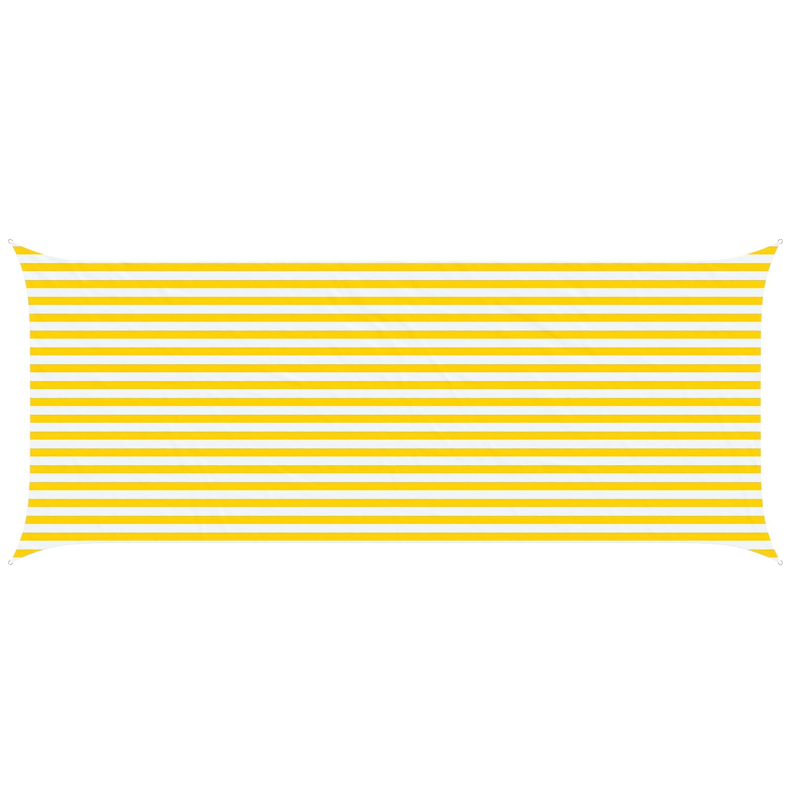 vidaXL Sun Shade Sail Yellow and White 6 x 2.5 m 100% Polyester Oxford 2