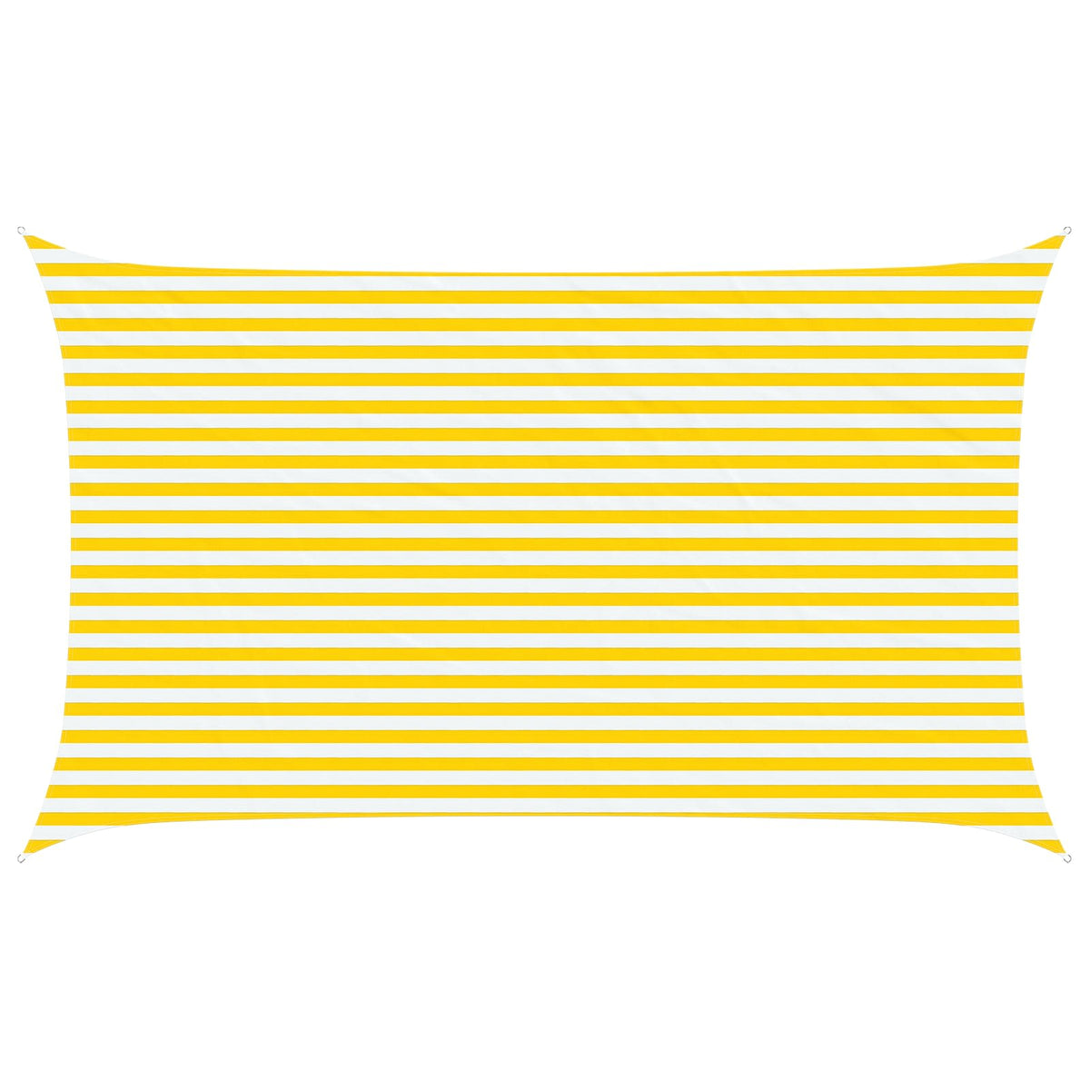 vidaXL Sun Shade Sail Yellow and White 5 x 3 m 100% Polyester Oxford 2