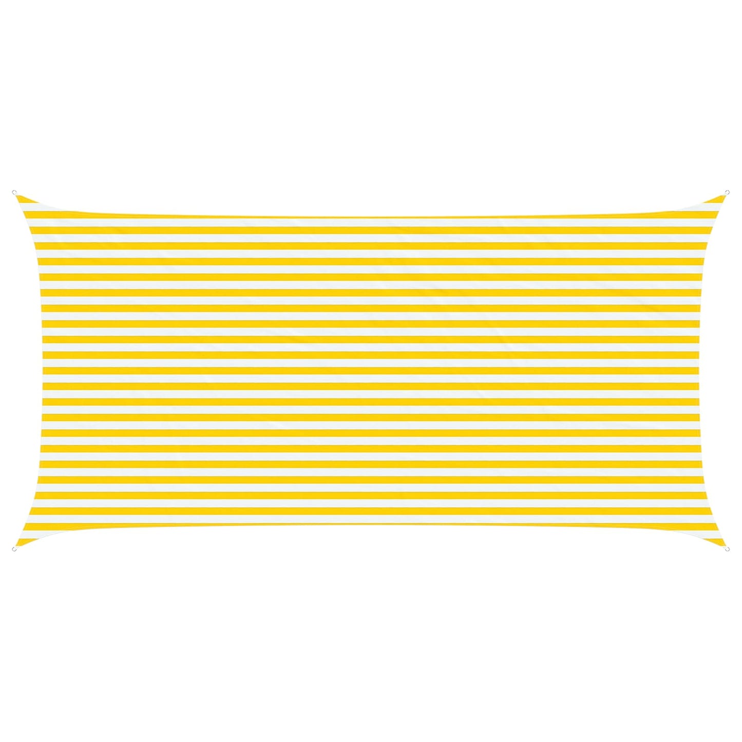 vidaXL Sun Shade Sail Yellow and White 3 x 6 m 100% Polyester Oxford 2