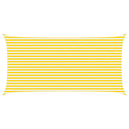 vidaXL Sun Shade Sail Yellow and White 3 x 6 m 100% Polyester Oxford 2