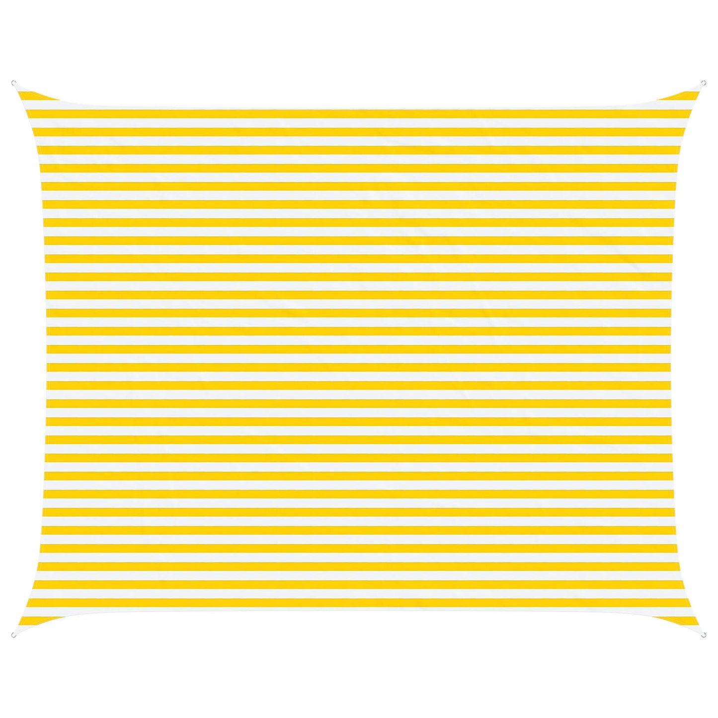 vidaXL Sun Shade Sail Yellow and White 5 x 4 m 100% Polyester Oxford 2
