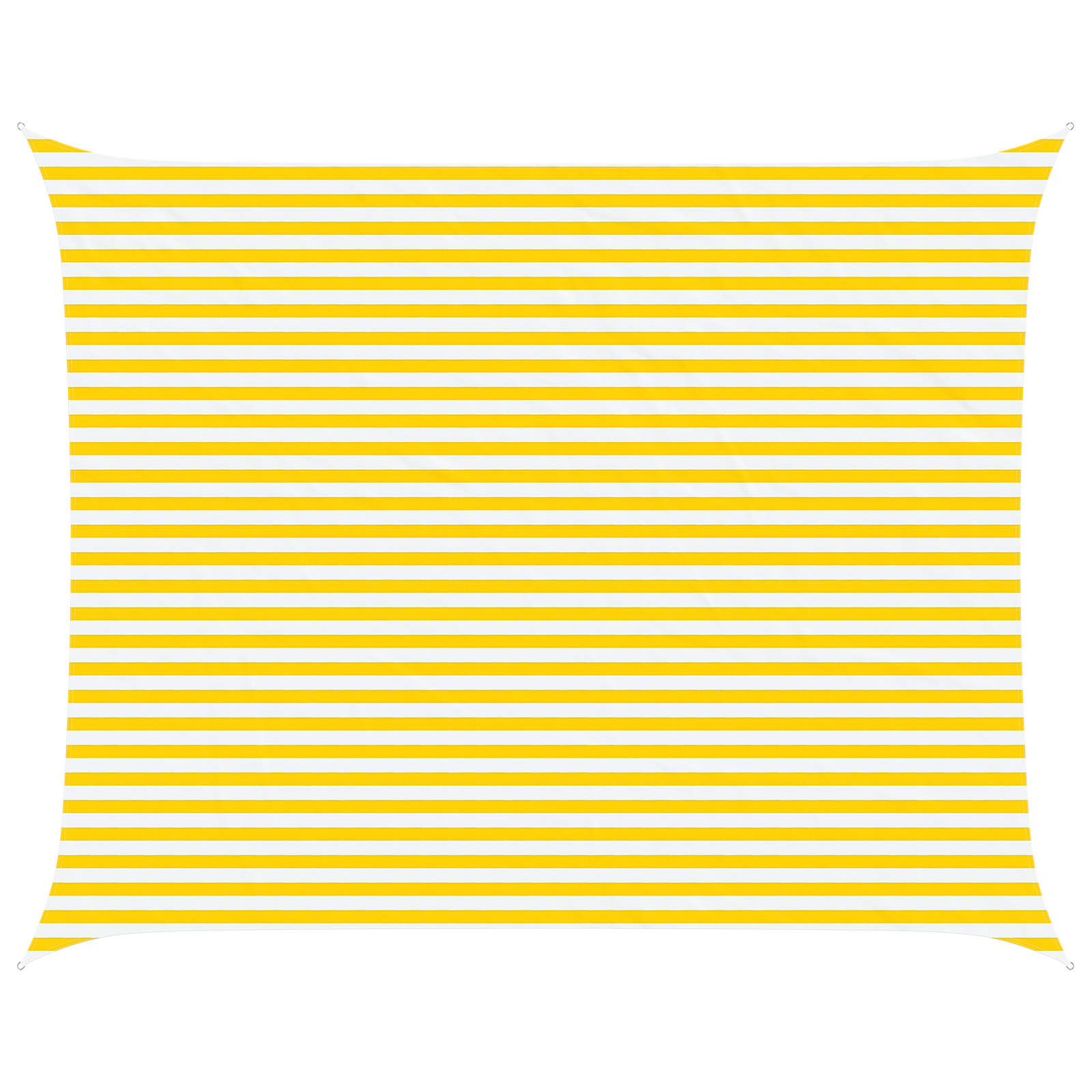 vidaXL Sun Shade Sail Yellow and White 5 x 4 m 100% Polyester Oxford 2