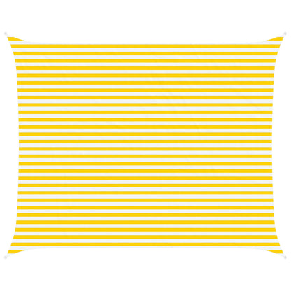 vidaXL Sun Shade Sail Yellow and White 5 x 4 m 100% Polyester Oxford 2