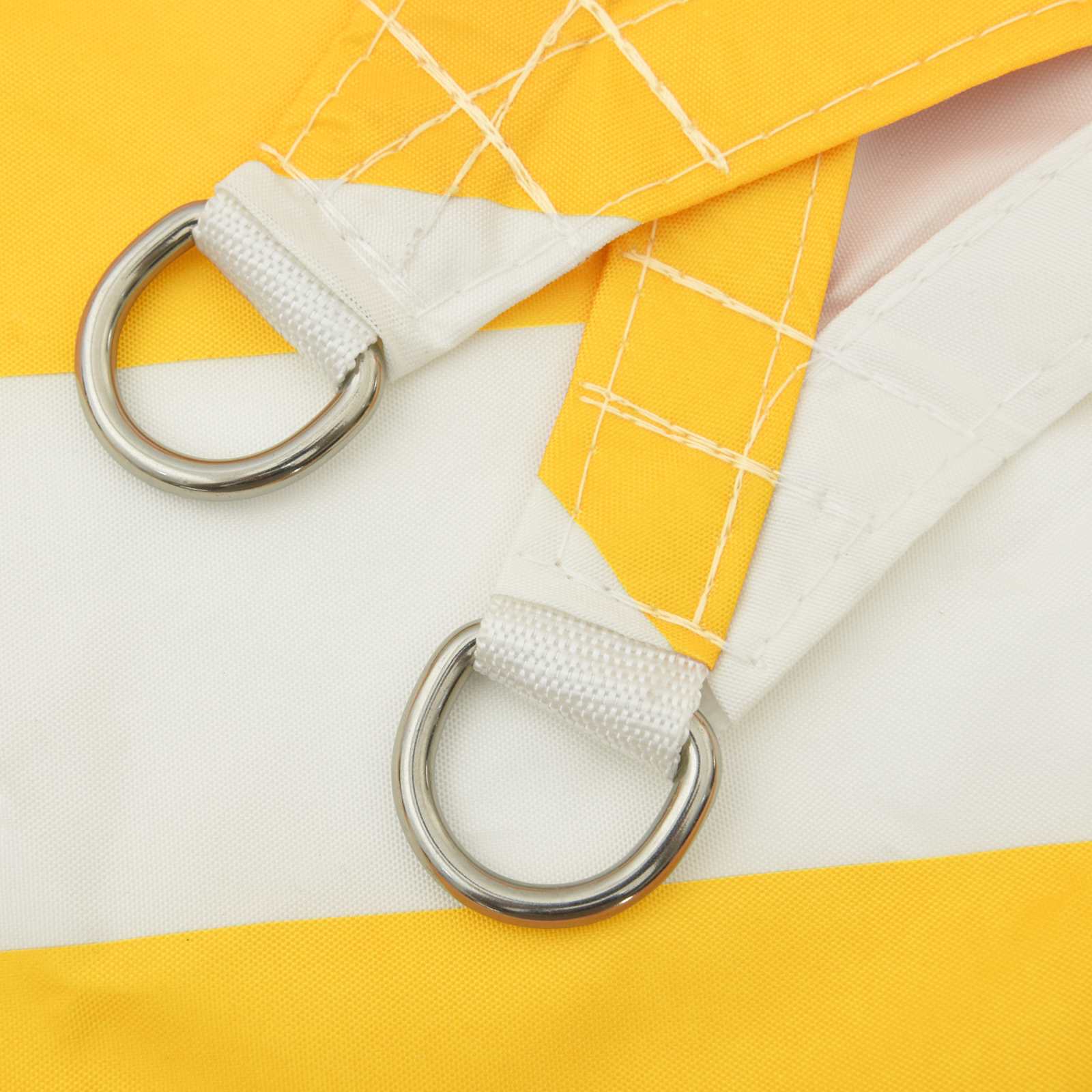 vidaXL Sun Shade Sail Yellow and White 6 x 4 m 100% Polyester Oxford 5