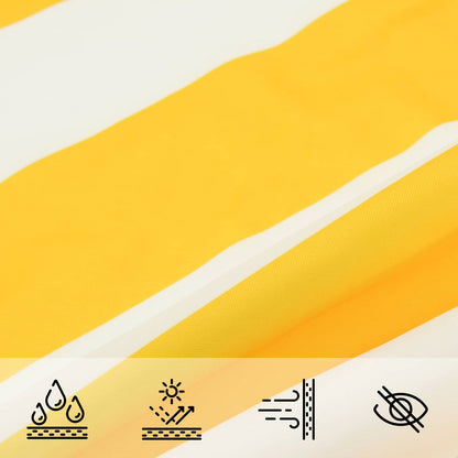 vidaXL Sun Shade Sail Yellow and White 6 x 4 m 100% Polyester Oxford 6