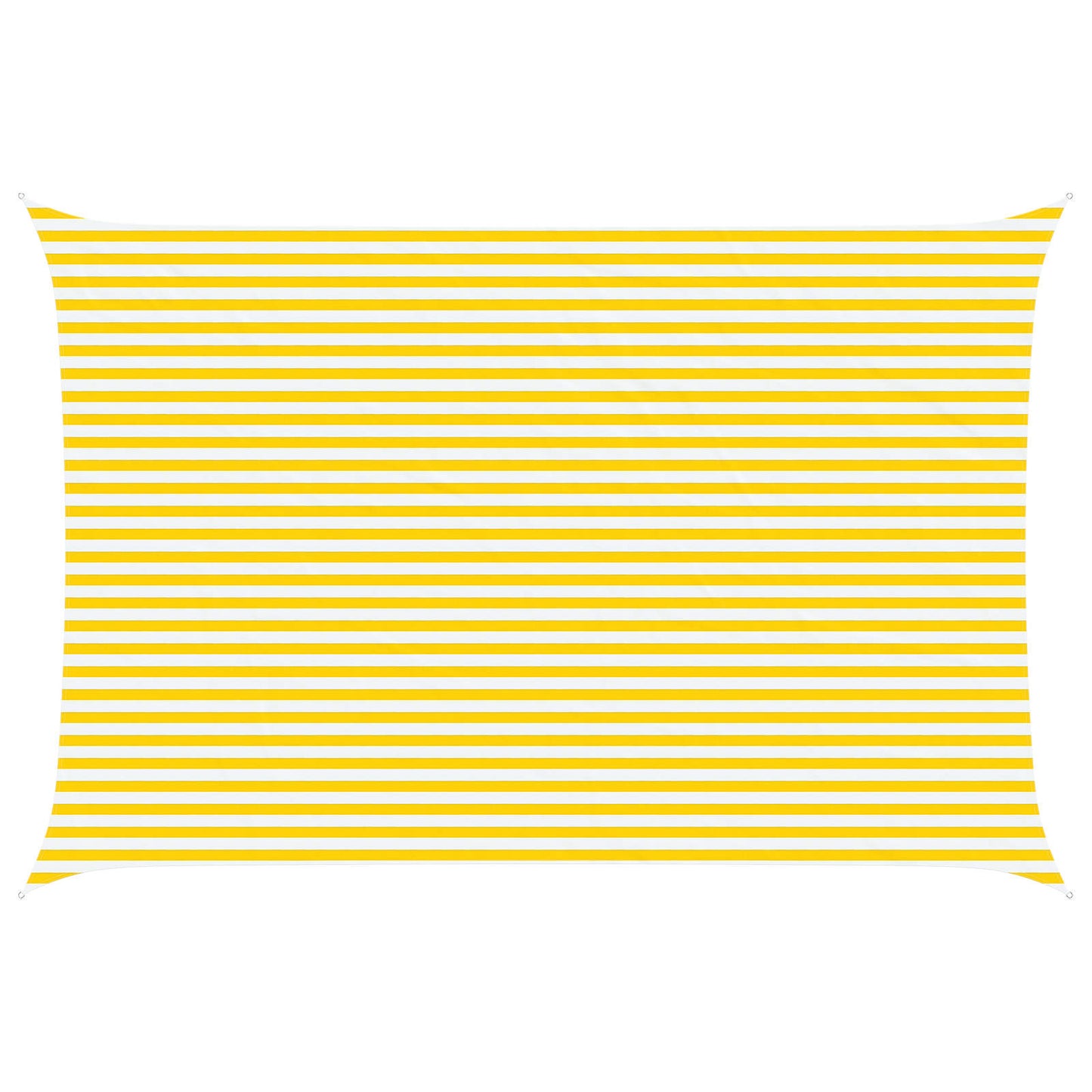 vidaXL Sun Shade Sail Yellow and White 6 x 4 m 100% Polyester Oxford 2