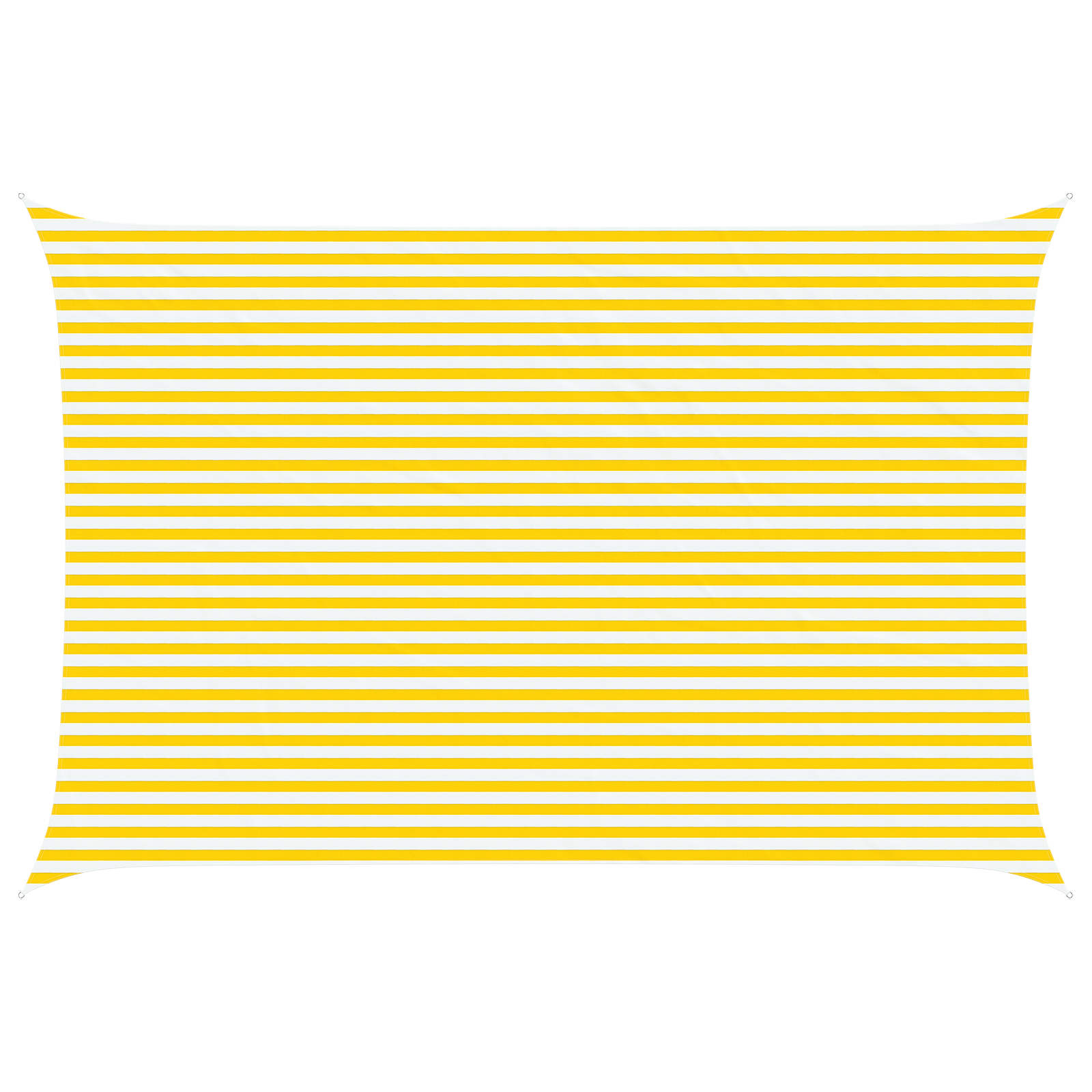 vidaXL Sun Shade Sail Yellow and White 6 x 4 m 100% Polyester Oxford 2