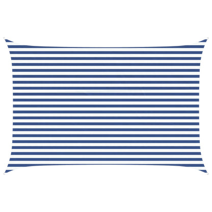 vidaXL Sun Shade Sail Blue and White 3 x 4.5 m 100% Polyester Oxford 2