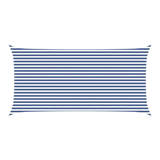 Sunshade Sail Oxford Fabric Rectangular 3x6 m Width 3 m Drop 6 m Blue and white