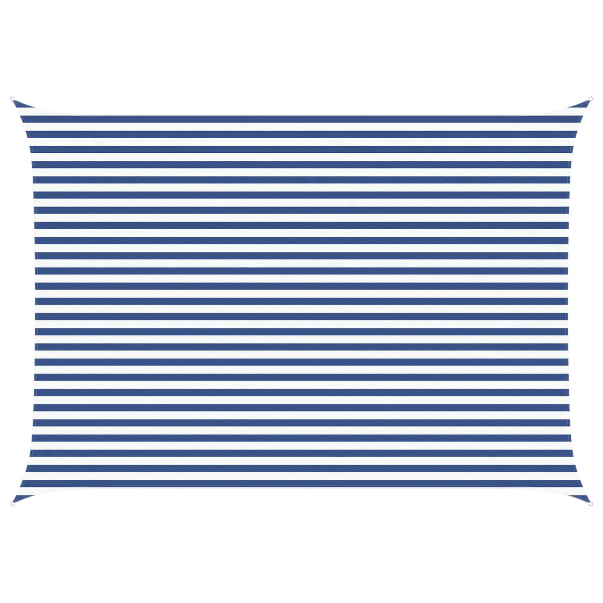 Sunshade Sail Oxford Fabric Rectangular 3.5x5 m Width 3.5 m Drop 5 m Blue and white