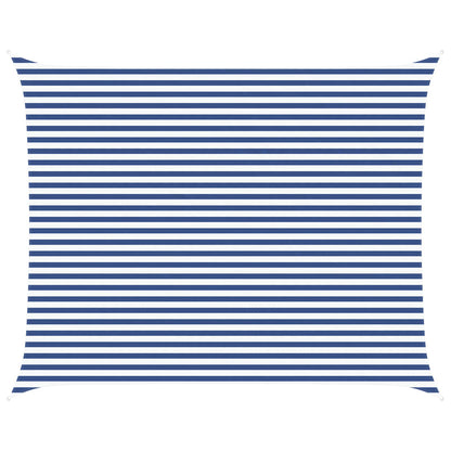 vidaXL Sun Shade Sail Blue and White 5 x 4 m 100% Polyester Oxford 2