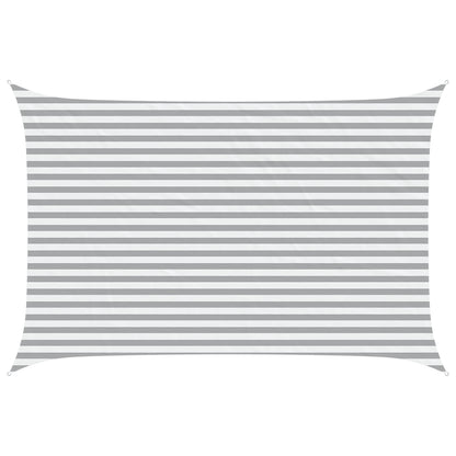vidaXL Sun Shade Sail Light Grey and White 4.5 x 3 m 2