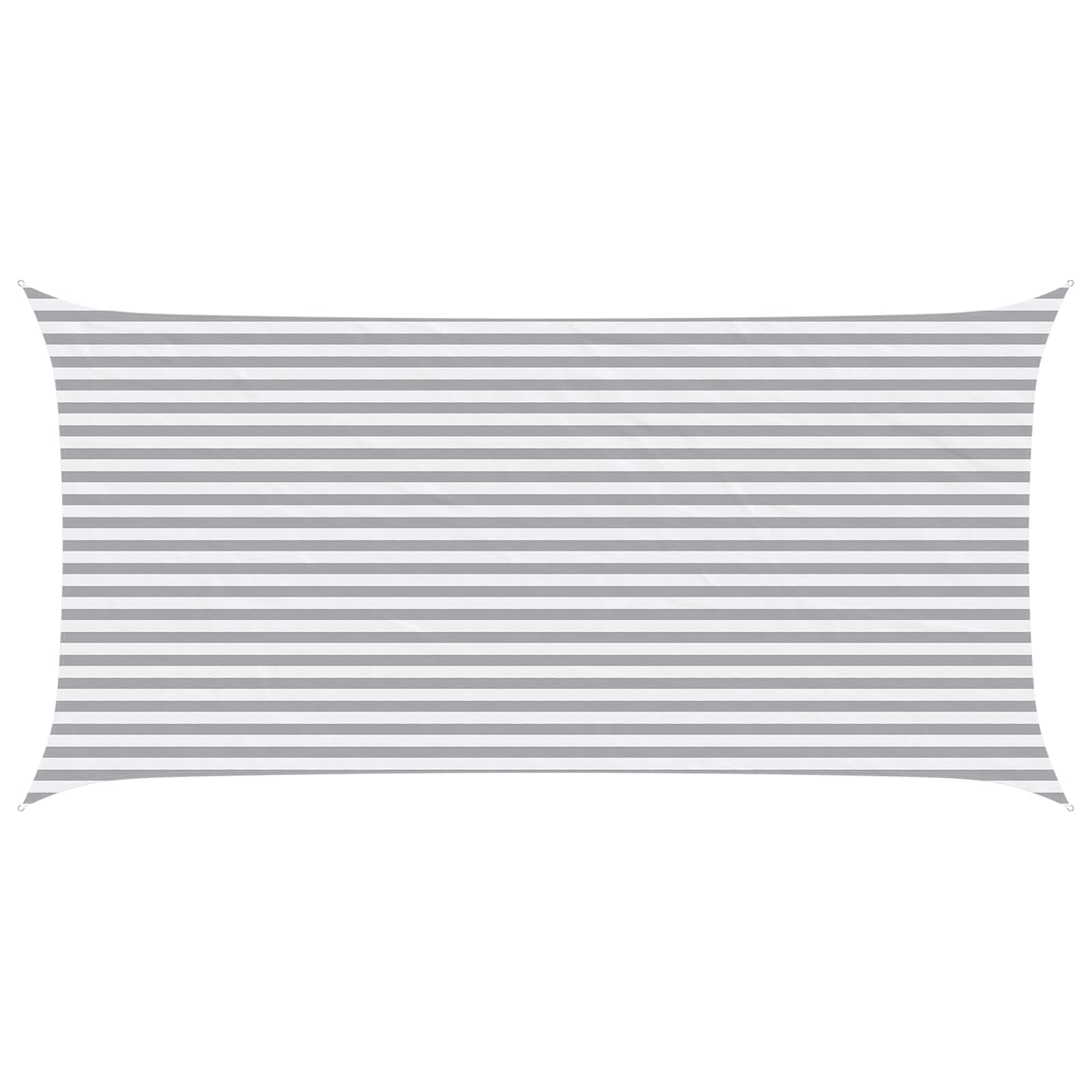 vidaXL Sun Shade Sail Light Grey and White 6 x 3 m 2