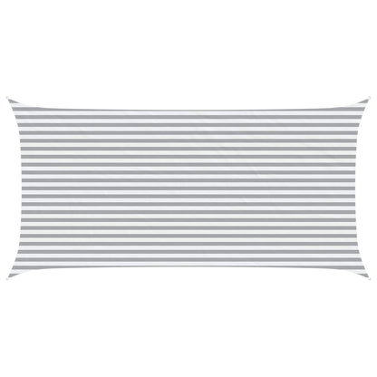 vidaXL Sun Shade Sail Light Grey and White 6 x 3 m 2