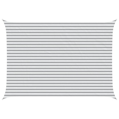 Sunshade Sail Oxford Fabric Rectangular 3.5x5 m Width 3.5 m Drop 5 m Light grey and white