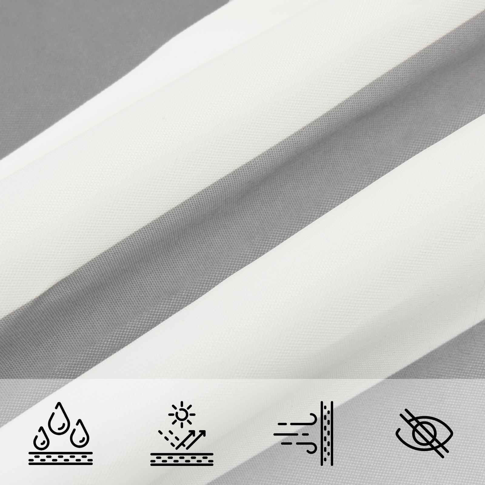 vidaXL Sun Shade Sail Light Grey and White 6 x 4 m 6