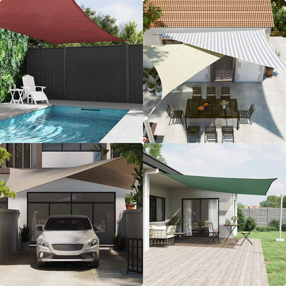 vidaXL Sun Shade Sail Light Grey and White 6 x 4 m 1