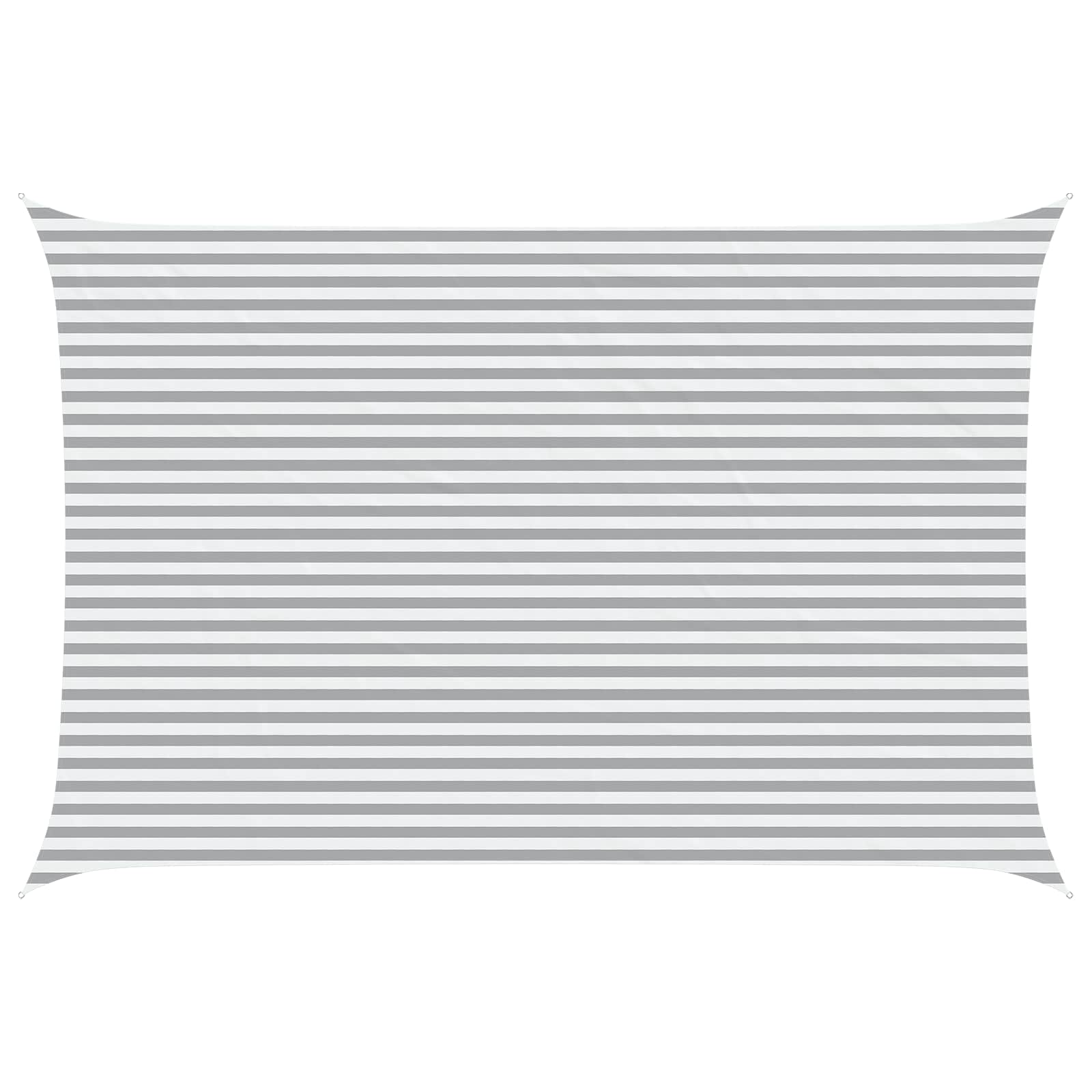 vidaXL Sun Shade Sail Light Grey and White 6 x 4 m 2