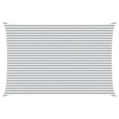 vidaXL Sun Shade Sail Light Grey and White 6 x 4 m 2