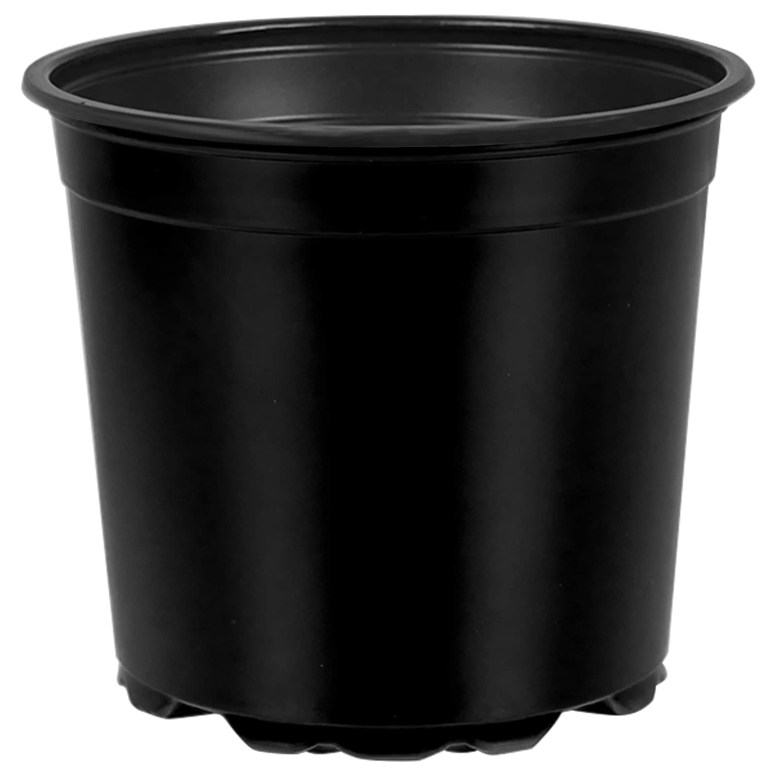vidaXL Round Flower Pot 200 pcs Black Ø 15 x 13 cm Plastic 2