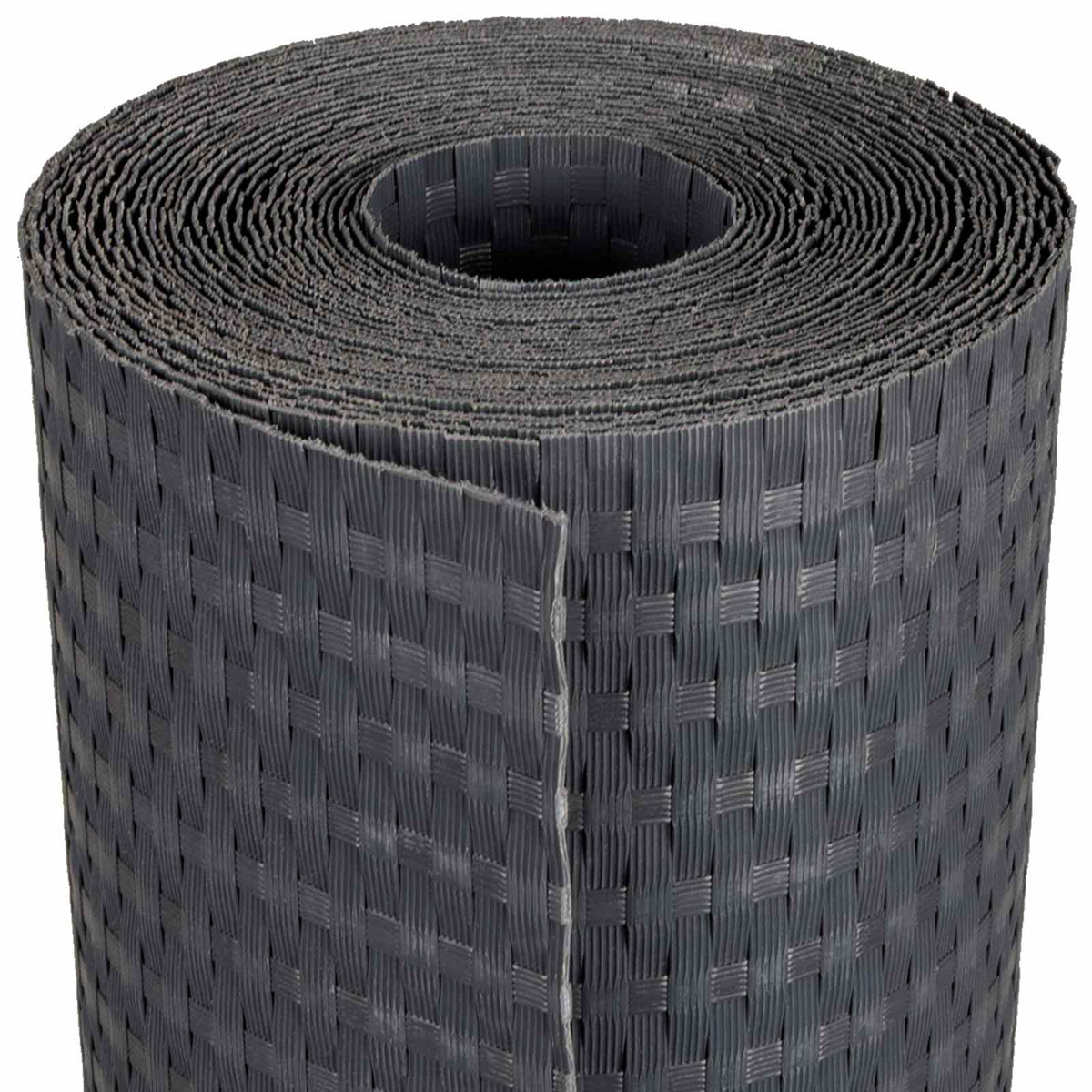 vidaXL Balcony Screen Dark Grey 400 x 100 cm Poly Rattan 2