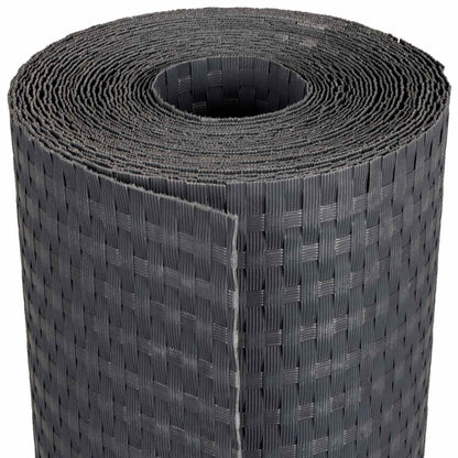vidaXL Balcony Screen Dark Grey 500 x 100 cm Poly Rattan 2