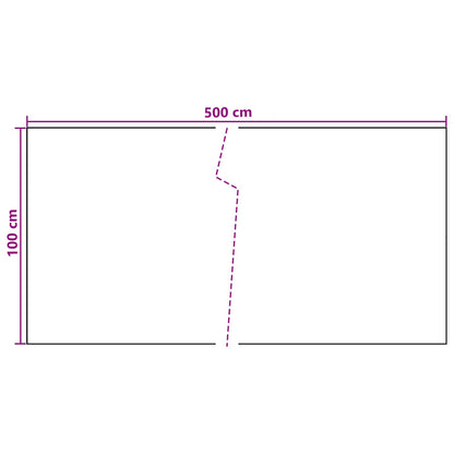 vidaXL Balcony Screen Dark Grey 500 x 100 cm Poly Rattan 5