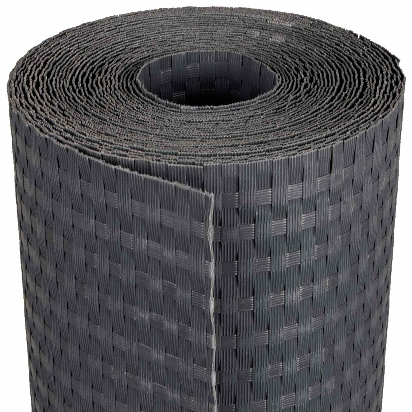 vidaXL Balcony Screen Dark Grey 600 x 80 cm Poly Rattan 2