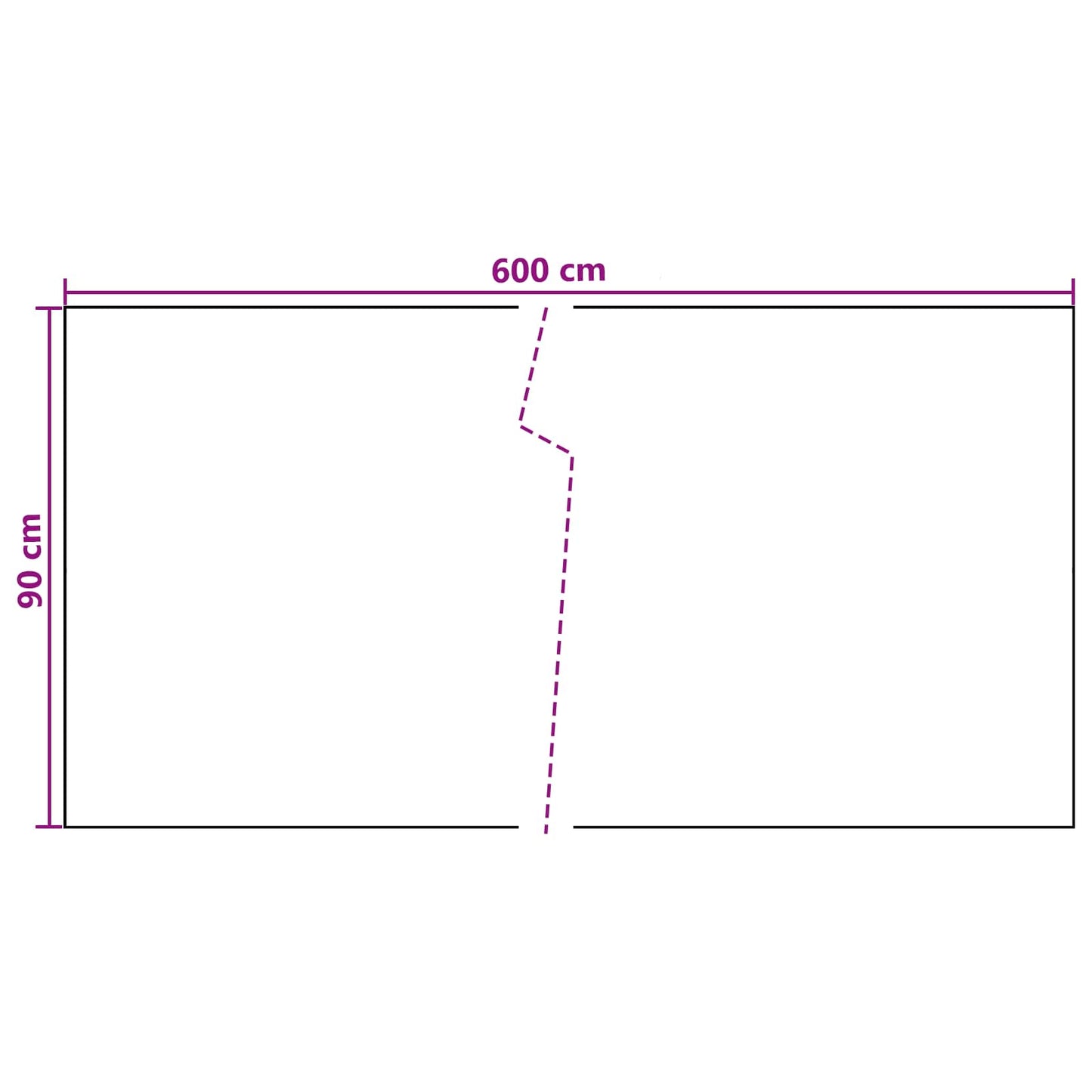 vidaXL Balcony Screen Dark Grey 600 x 90 cm Poly Rattan 5