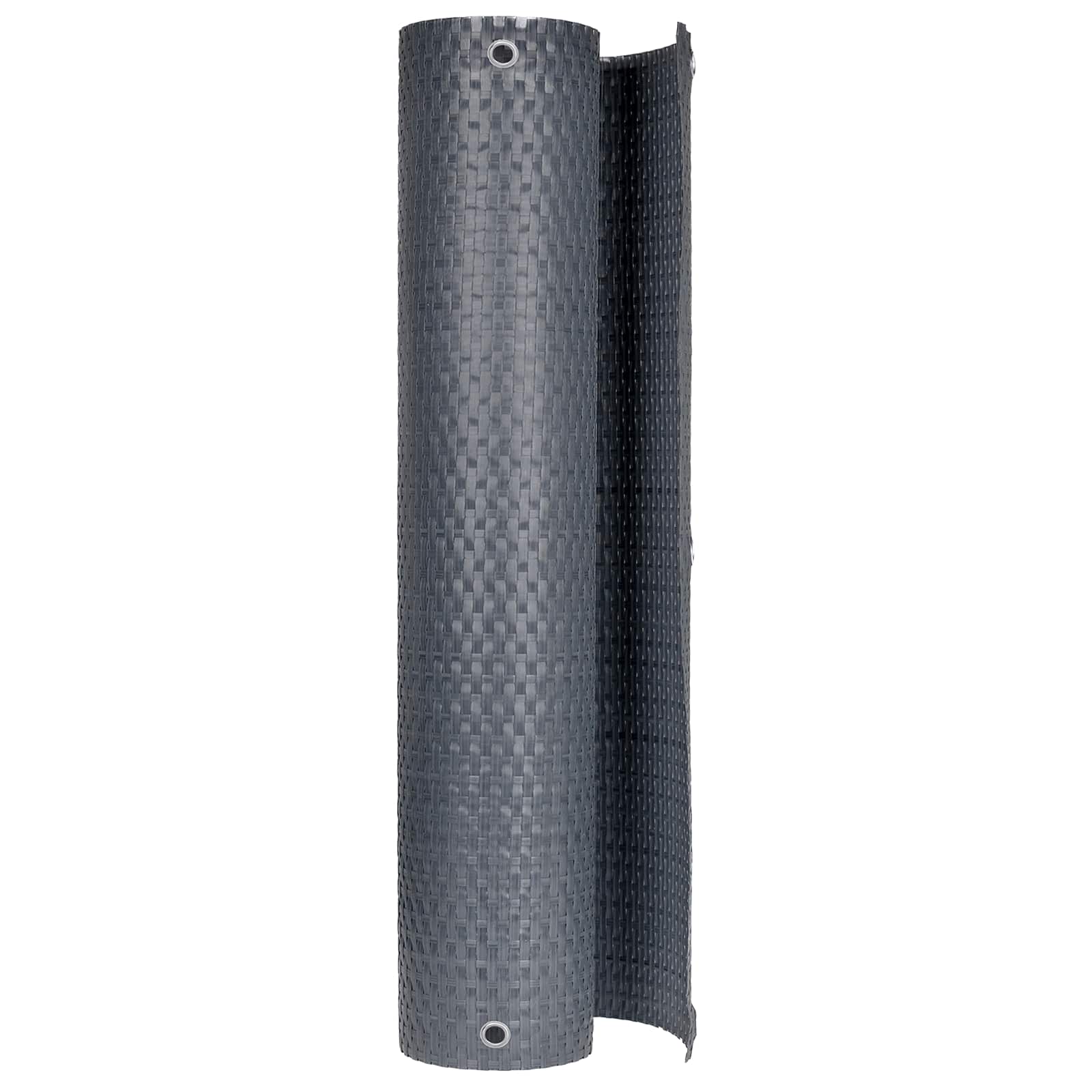 vidaXL Balcony Screen with Eyelets 600 x 100 cm Poly Rattan Anthracite 2
