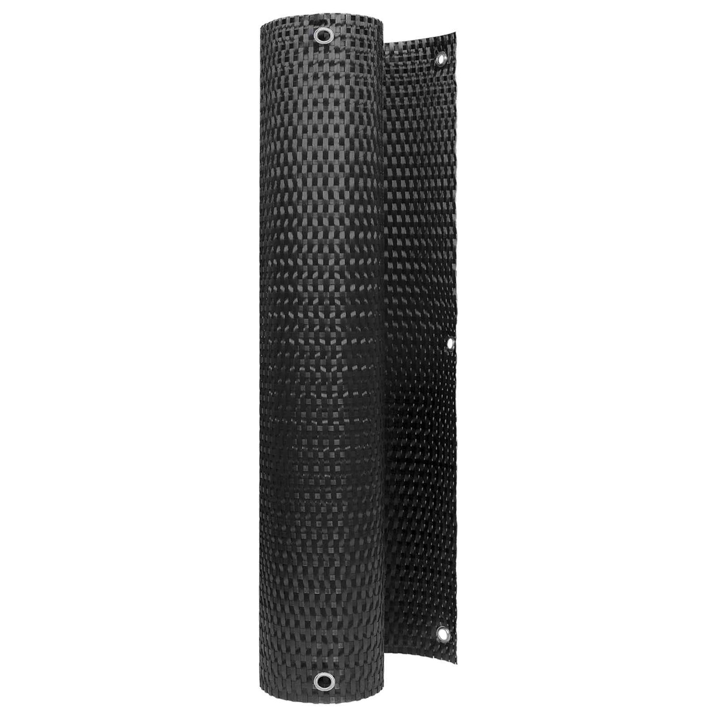 vidaXL Balcony Screen with Eyelets 600 x 100 cm Poly Rattan Black 2