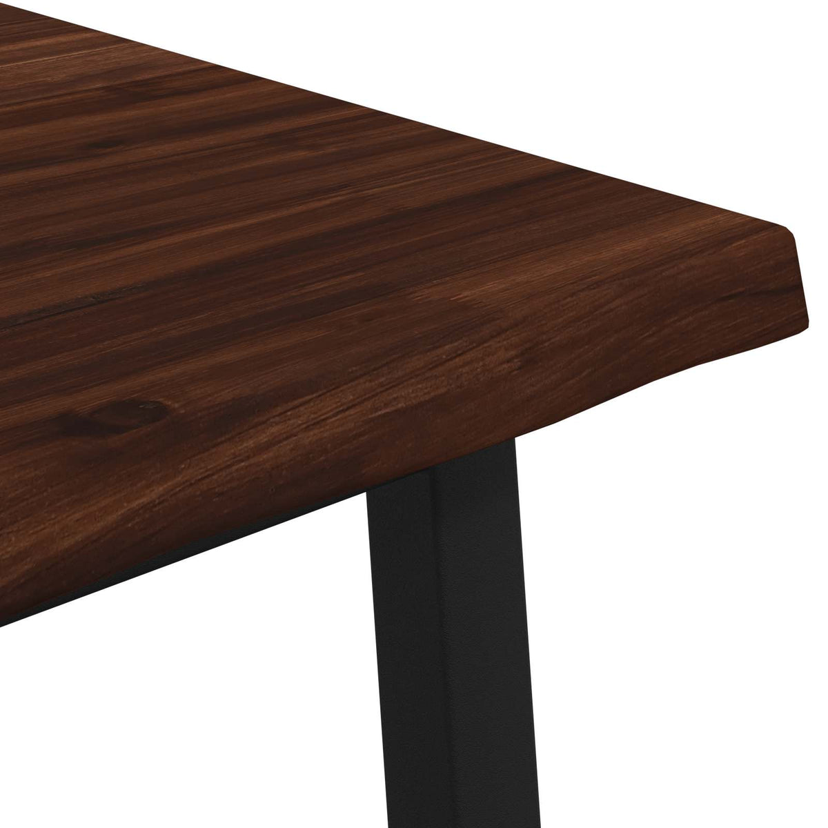 vidaXL Live Edge Dining Table 60 x 55 x 75 cm Solid Acacia Wood 5
