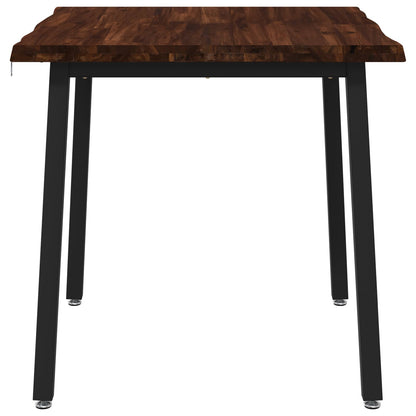 vidaXL Live Edge Dining Table 60 x 55 x 75 cm Solid Acacia Wood 3