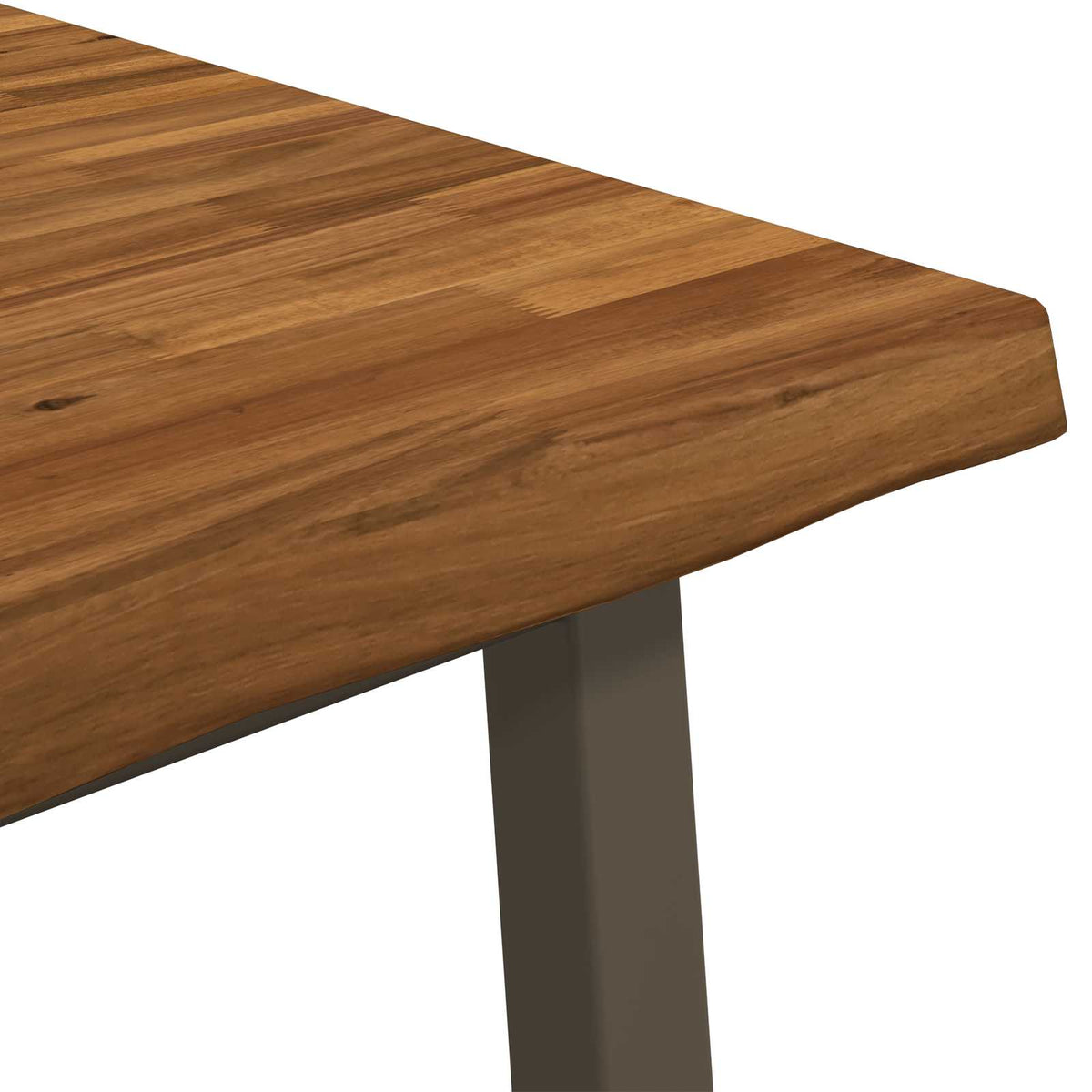 vidaXL Live Edge Dining Table 60 x 55 x 75 cm Solid Acacia Wood 5