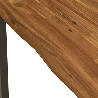 vidaXL Live Edge Dining Table 60 x 55 x 75 cm Solid Acacia Wood 6