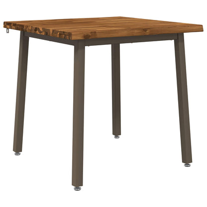 vidaXL Live Edge Dining Table 60 x 55 x 75 cm Solid Acacia Wood 2