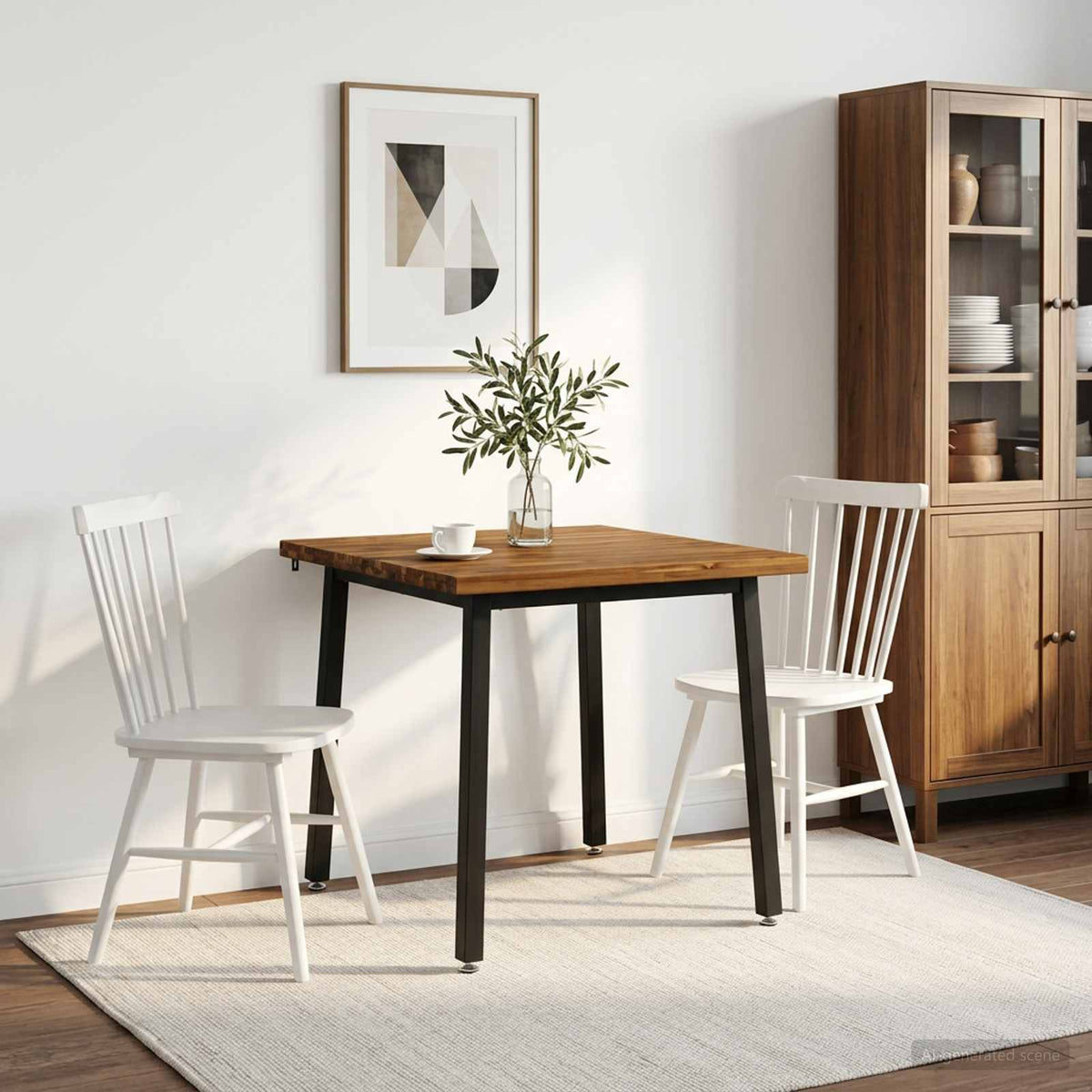 vidaXL Square Dining Table 60 x 55 x 75 cm Solid Acacia Wood 1
