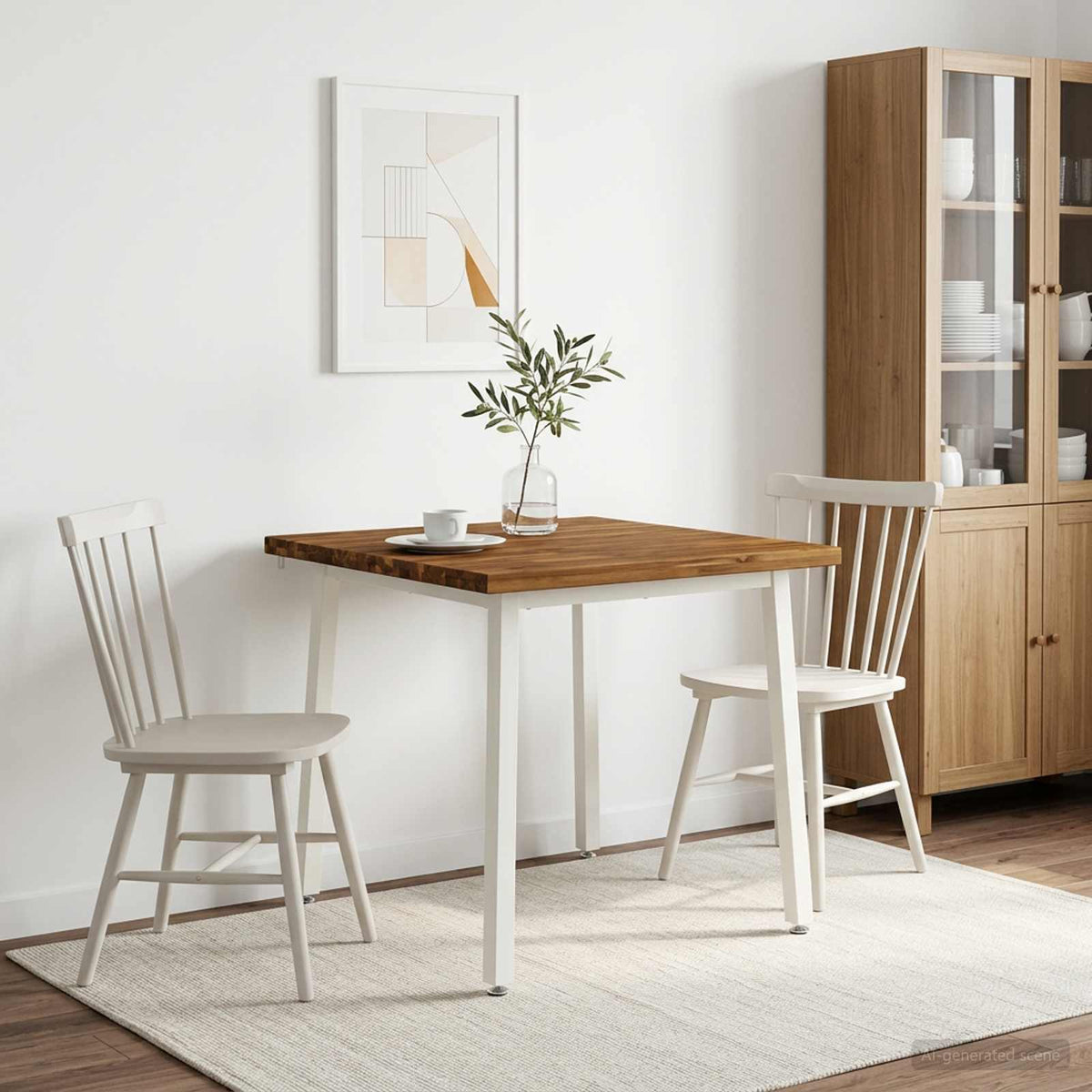 vidaXL Square Dining Table 60 x 55 x 75 cm Solid Acacia Wood 1